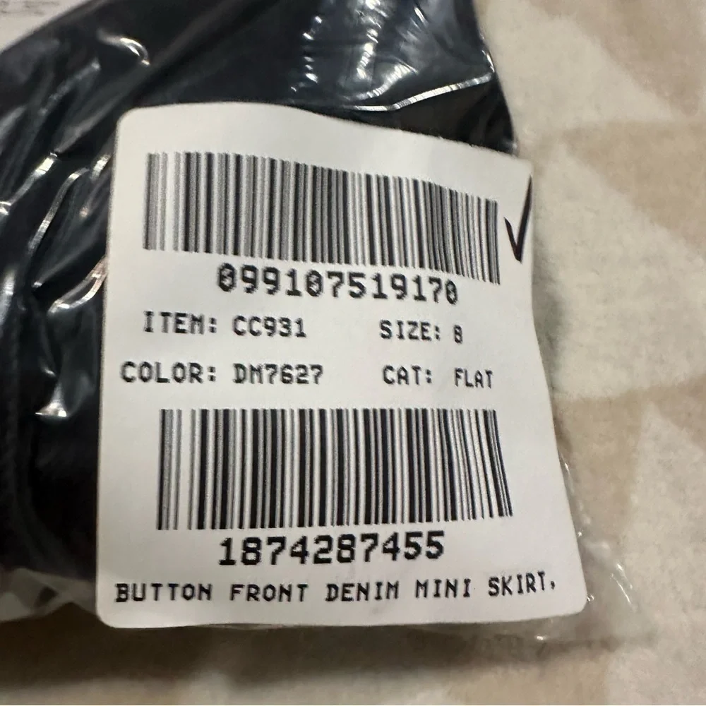 J crew black rinse Button-front denim mini skirt